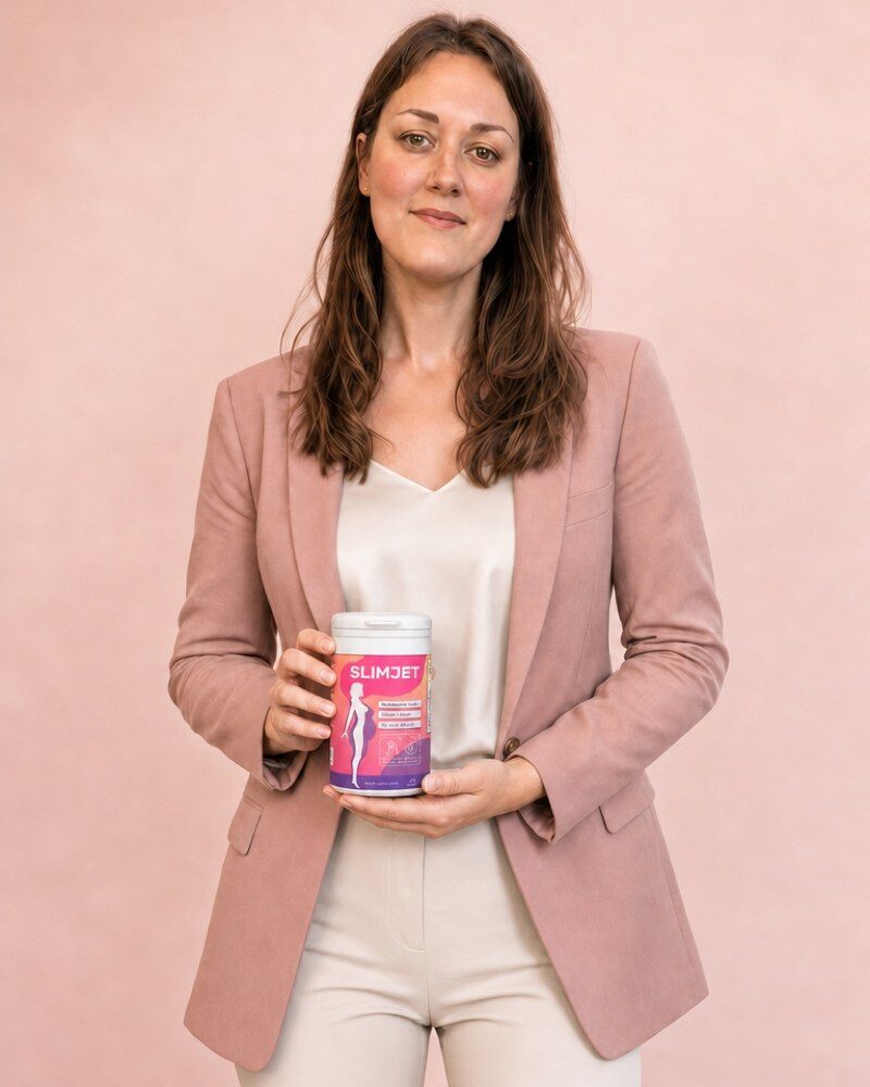 Markenbotschafterin von SlimJet mit dem Produkt